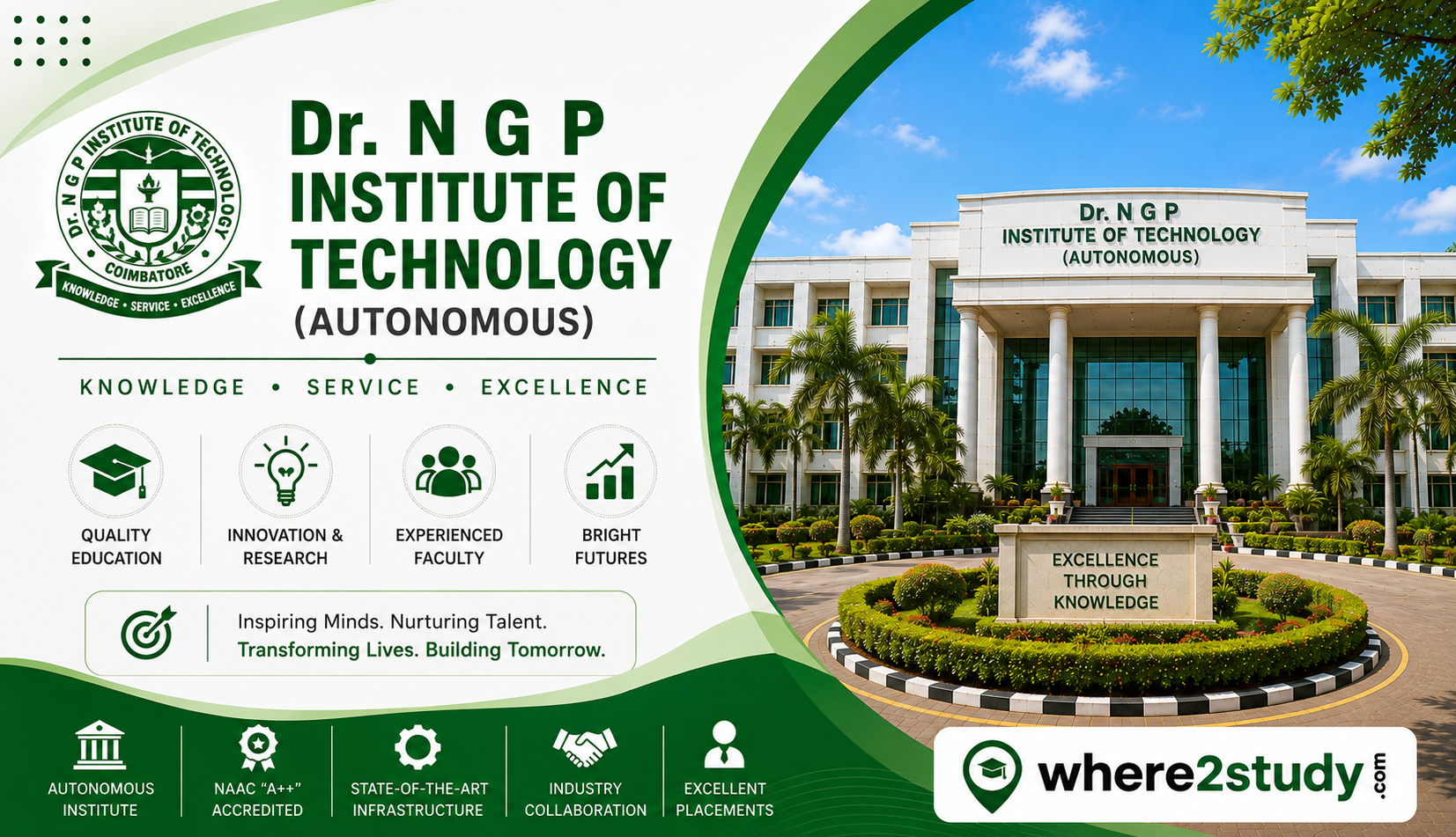 Dr. NGP Institute 2026 Coimbatore Guide: Dr. N. G. P. Institute of Technology (Autonomous), Anna University, Kalapatti Road, Elite Tech Powerhouse