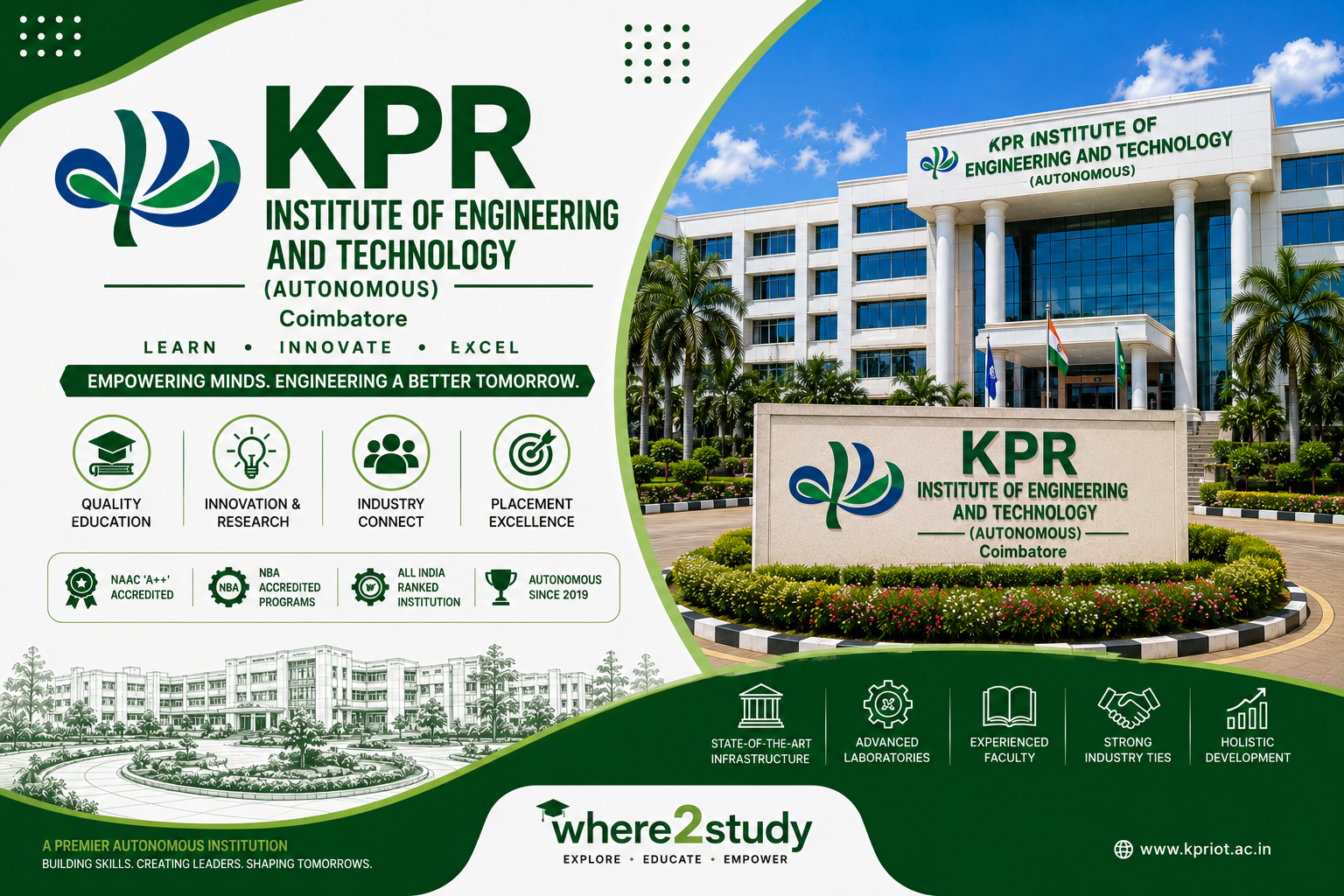 Achieve Engineering Greatness at K P R Institute of Engineering and Technology (Autonomous), Coimbatore – Tamil Nadu's Engineering Leader