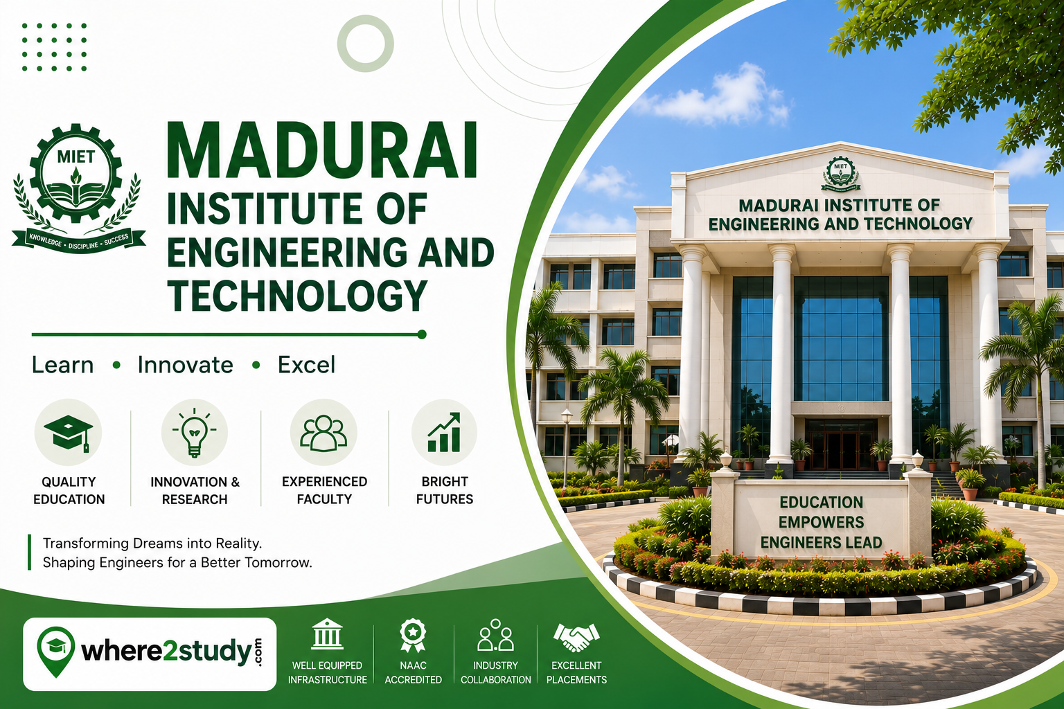 Madurai Institute of Engineering and Technology: Your Engineering Journey Begins with Smart Choices