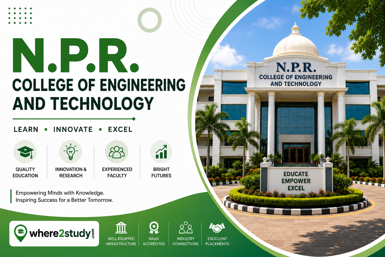 N.P.R. College of Engineering and Technology (Autonomous): Build Your Engineering Career One Step at a Time Drag